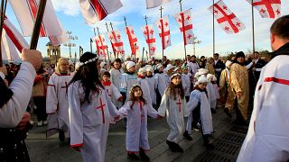 الاحتفال بعيد الميلاد الأرثوذكسي في جورجيا