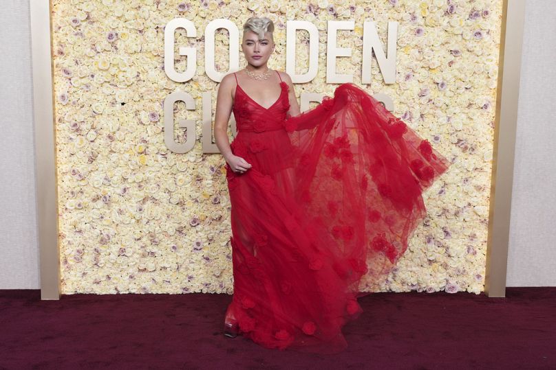 Florence Pugh bei den 81. Golden Globe Awards am Sonntag, 7. Januar 2024, im Beverly Hilton in Beverly Hills, Kalifornien.
