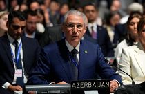 Mukhtar Babayev, Azerbaijan ecology and natural resources minister at the COP28 UN Climate Summit in Dubai, 11 December 2023.