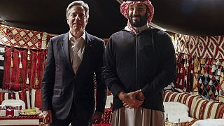 وزير الخارجية الأميركي أنتوني بلينكن مع ولي العهد السعودي