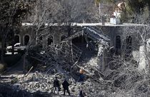 Izraeli légicsapás nyomai Damaszkuszban 2023. február 19-én