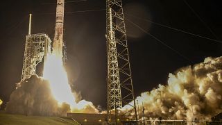 Lanzamiento el lunes en Cabo Cañaveral (EE.UU.) del cohete Vulcan de United Launch Alliance que transporta el módulo de alunizaje Peregrine, de la empresa Astrobotic