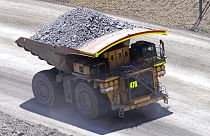 Ore is hauled from the Kennecott's Bingham Canyon Copper Mine Wednesday, May 11, 2022, in Herriman, Utah. Rio Tinto will begin manufacturing tellurium, a rare mineral used in 