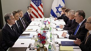 Переговоры госсекретаря США Энтони Блинкена в министром иностранных дел Израиля Исраэлем Кацом.