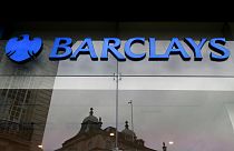 This is a Tuesday, March 1, 2016 file photo of the sign on a branch of Barclays Bank in London.