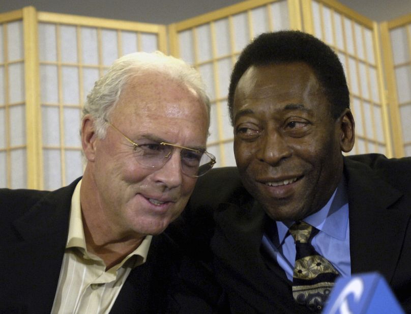 A futballtörténelem két óriása, Beckenbauer és Pelé