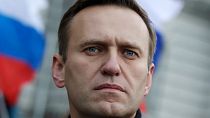 FILE: FILE - Russian opposition activist Alexei Navalny takes part in a march in memory of opposition leader Boris Nemtsov in Moscow, Russia on Feb. 29, 2020.
