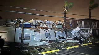 تُظهر هذه الصورة حجم الأضرار الناجمة عن العاصفة التي ضربت ولاية فلوريدا 
