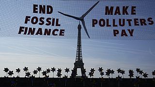 Climate activists stage a protest in Paris, June 2023