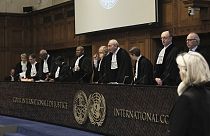جلسة محكمة العدل الدولية في دعوى مقدمة من جنوب إفريقيا ضد إسرائيل