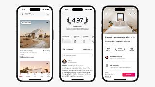 The Airbnb app as shown on mobile