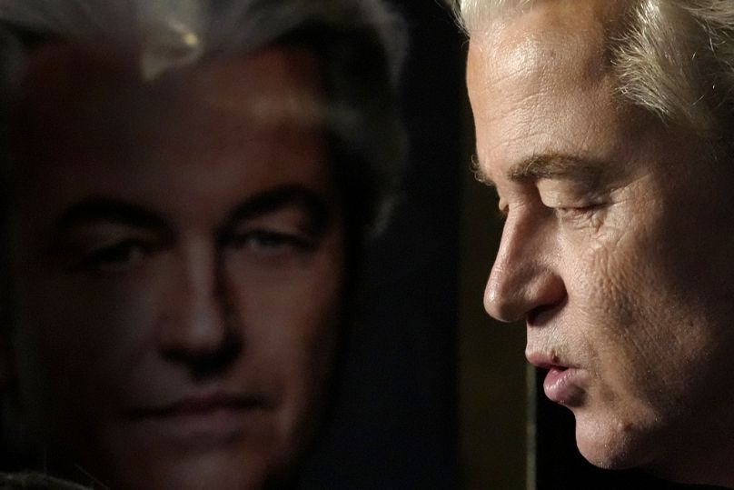 FILE - Geert Wilders, leader of the Party for Freedom, known as PVV.