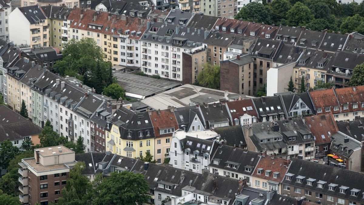 Des immeubles d'habitation à Düsseldorf, en Allemagne, le mercredi 28 juin 2023.