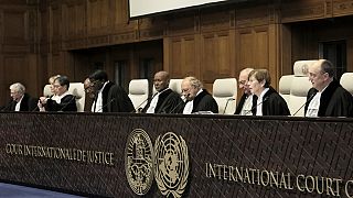 يرأس القضاة افتتاح جلسات الاستماع في محكمة العدل الدولية في لاهاي، هولندا،  11 يناير 2024.
