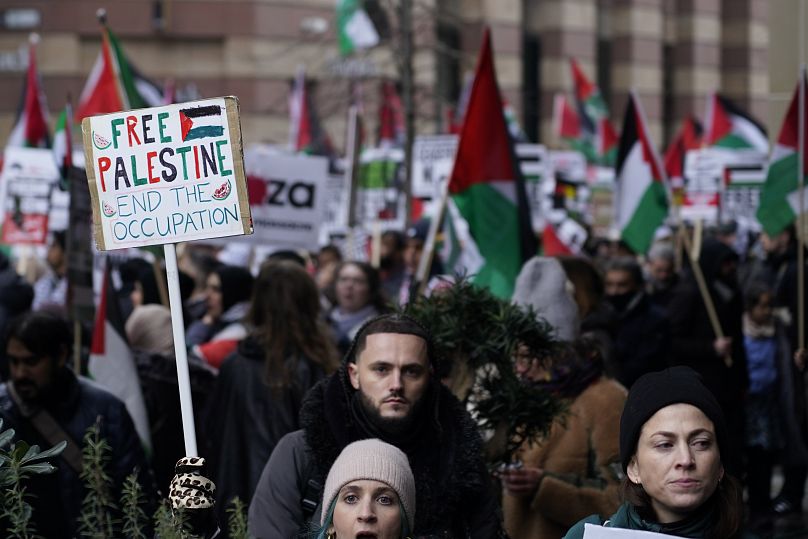 مظاهرة في لندن لدعم الشعب الفلسطيني