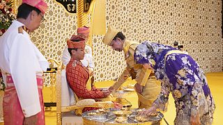 Imagen de las celebraciones por la boda del príncipe de Brunéi.