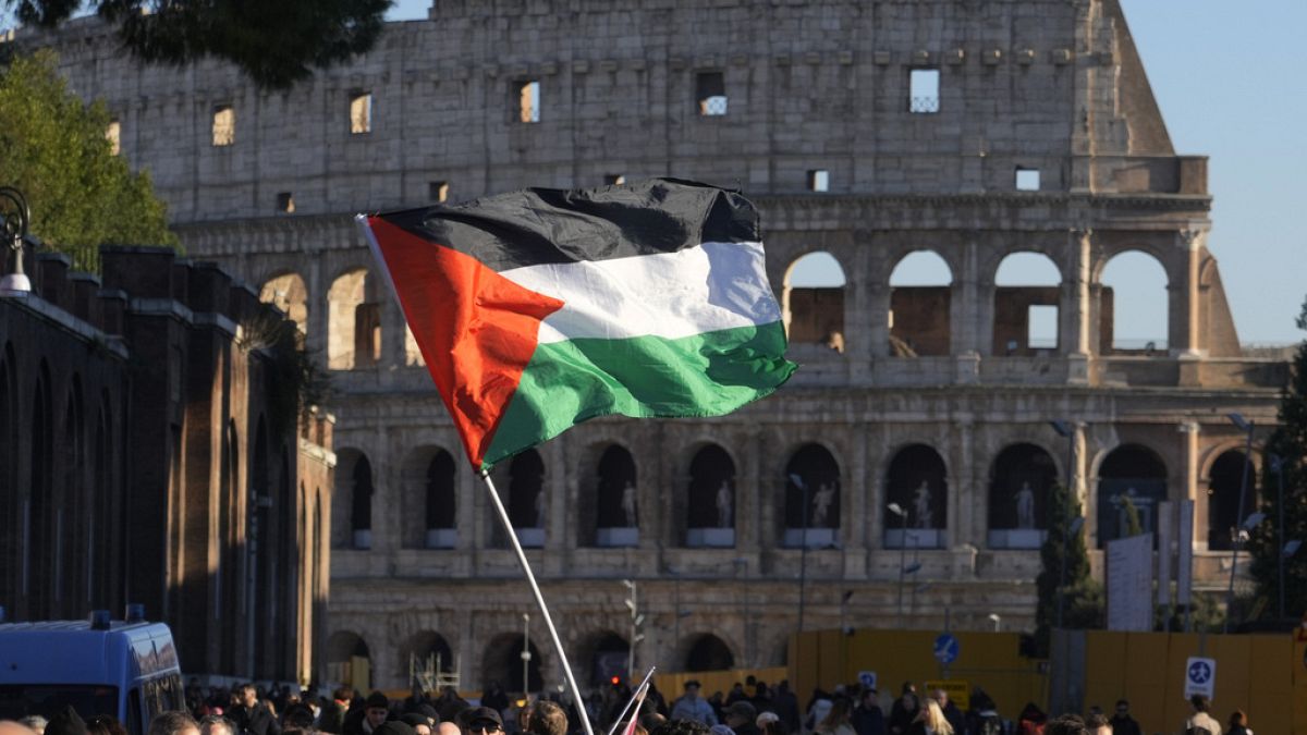 Une manifestation pro-palestinienne a également eu lieu à Rome samedi 13 janvier 2024.