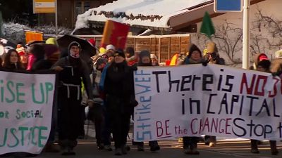 Proteste in Davos