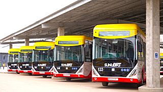 Senegal's Sall inaugurates e-bus fleet of Dakar public transport network 