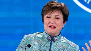 IMF chief Kristalina Georgieva speaks at a news conference, during the World Bank/IMF Spring Meetings at the International Monetary Fund (IMF) headquarters in Washington.