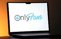 The OnlyFans logo is seen on a computer monitor in this posed photo, Thursday, Dec. 7, 2023, in St. Louis, Missouri.