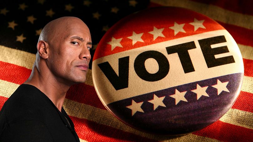 VOTE FOR PRESIDENT THE ROCK