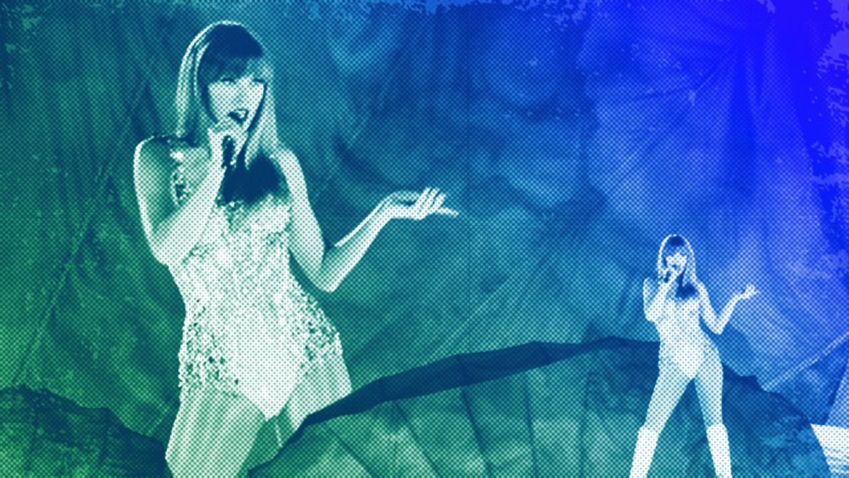 Taylor Swift actua durante a abertura da sua digressão Eras em Glendale, AZ, março de 2023