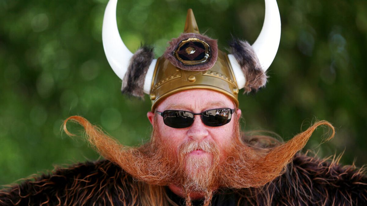 Illsuztráció: vikingjelmezt viselő férfi