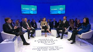 Az EU bővítési projektjét vitatták meg az Euronews vitafórumán Davosban 2024.01.16-án. 