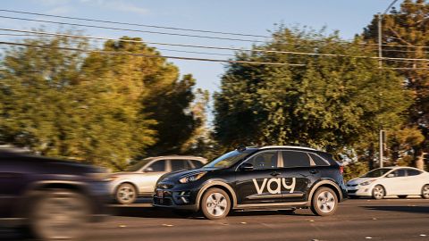 Photo shows Vay vehicle being used in Las Vegas, Nevada.
