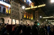 Протесты сербской оппозиции в Белграде