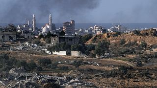 Imagen de una localidad de la Franja de Gaza, en la que se han producido bombardeos y combates en el marco de la guerra entre Israel y Hamás. 