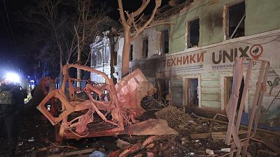 Kharkiv dopo l'attacco missilistico nella notte