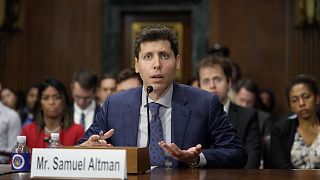 OpenAI CEO Sam Altman speaks before a Senate Judiciary Subcommittee on Privacy, Technology and the Law hearing on artificial intelligence, May 16, 2023.
