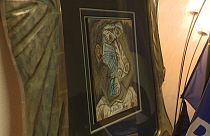 Captura de vídeo que muestra la obra de Picasso recuperada en Bélgica