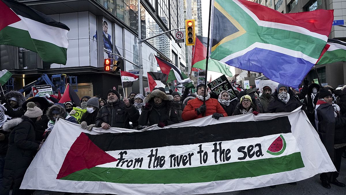 مظاهرة داعمة للفلسطينيين في كندا
