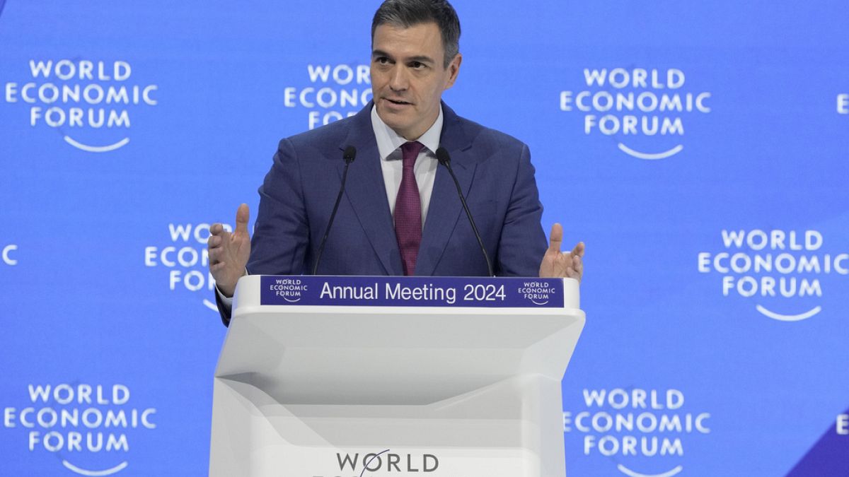 El presidente español Sánchez pide en Davos una Unión Europea inclusiva y sostenible