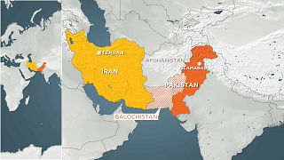 خريطة للحدود الإيرانية الباكستانية