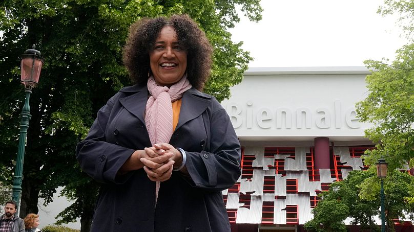 Lesley Lokko at the Biennale International Architecture exhibition in Venice - May 2023