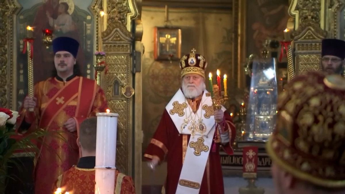 Митрополит Русской Православной церкви Евгений, кадр из видео EBU
