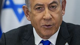 El primer ministro israelí, Benjamin Netanyahu, en la base militar de Kirya en Tel Aviv, Israel, el 24 de diciembre de 2023.