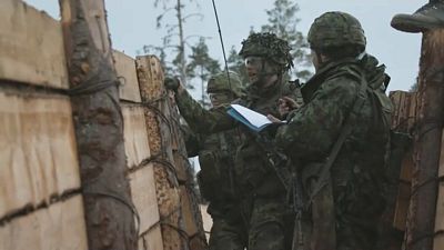 Soldados en la región Báltica