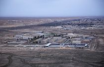 A view of al-Asad air base in the western Anbar desert, Iraq