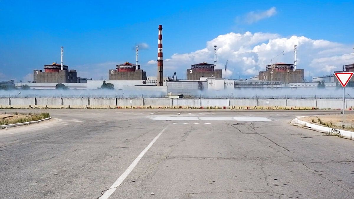 A general view of the Zaporizhzhia Nuclear Power Station in territory under Russian military control, taken in 2022