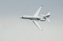 SYMBOLBILD: Eine Dassault Falcon 6X während der Paris Air Show in Le Bourget, 19. Juni 2023. Eine Dassault Falcon 10 stürzte offenbar in Afghanistan ab.