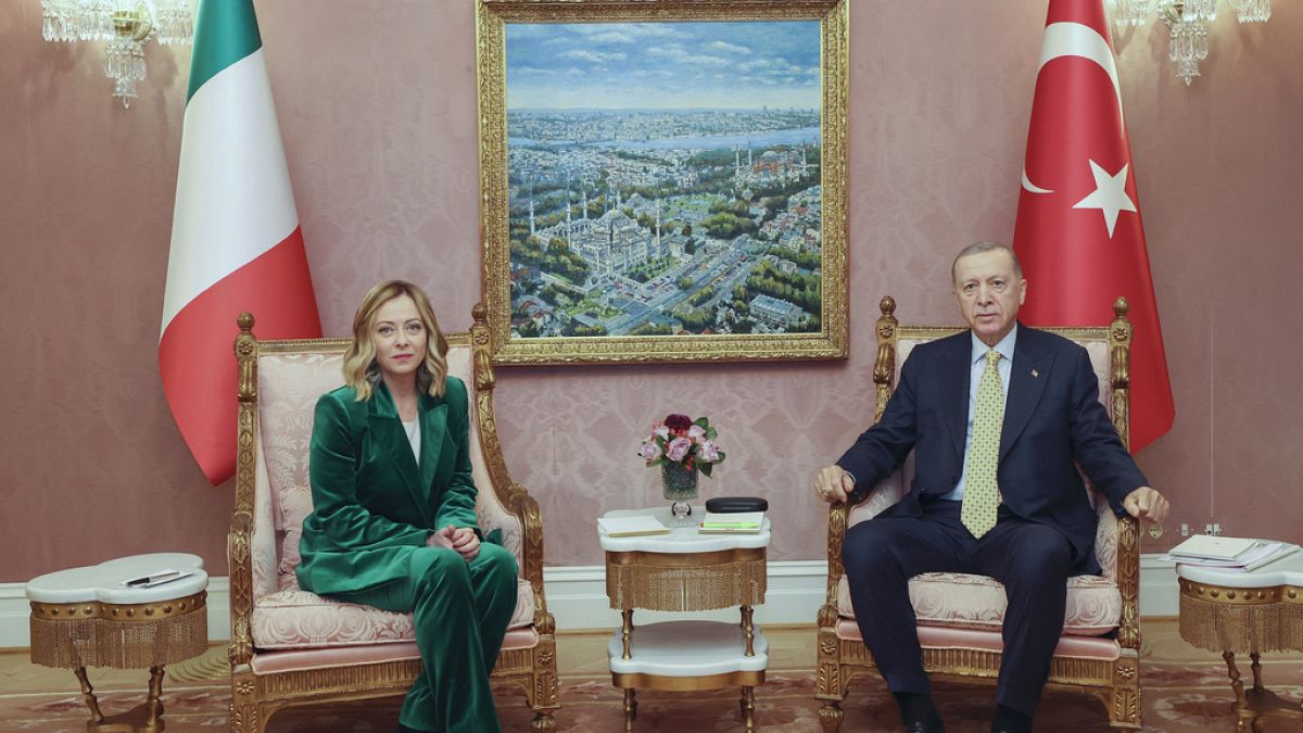 Cumhurbaşkanı Recep Tayyip Erdoğan ve İtalya Başbakanı Giorgia Meloni