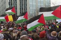 الآلاف يتظاهرون في بروكسل دعما لفلسطين-21 يناير 2024.