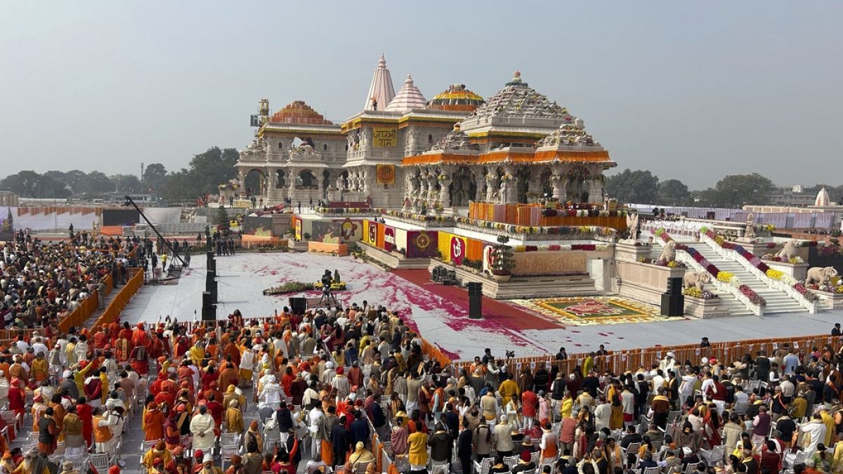 Templomavatás az indiai Ayodhya-ban, 2024. január 22-én
