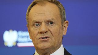 Poland's new Prime Minister Donald Tusk during a news conference.
