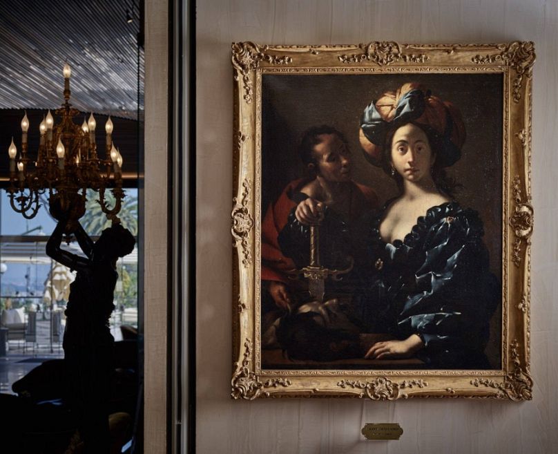 Judith with the Head of Holofernes by Francesco del Cairo on display at the Cavalieri Waldorf Astoria hotel